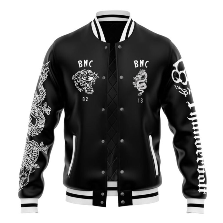 Burn Knuckles Crew L Black Varsity Jacket