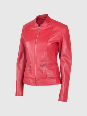 Buy Classic Sheep Biker Red Jacket for Women