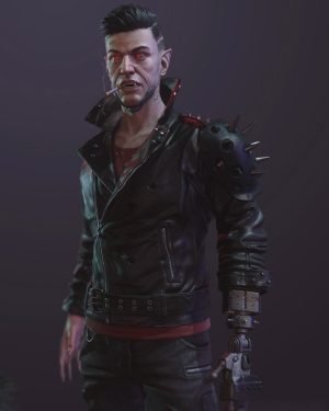 Buy Cyberpunk 2077 Dracula Studded Jacket in Black