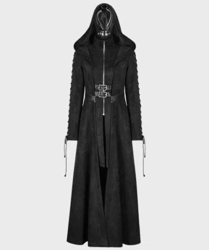Halloween Dark Angel Gothic Coat in Black