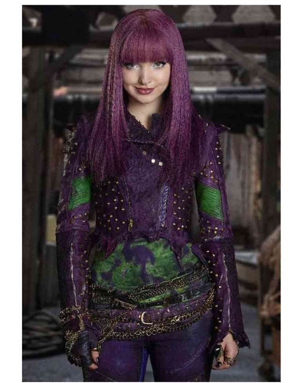 Buy Descendants Costumes Mal Purple Leather Jacket