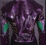 Elevate Style in Descendants Costumes Mal Leather Jacket Purple Color