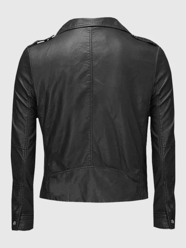 Buy Ember Women's Black Leather Biker Jacket in Affordable Price