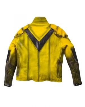 Purchase Men's Reverse Flash Yellow Leather Jacket with Black stripes - The Jacket Place