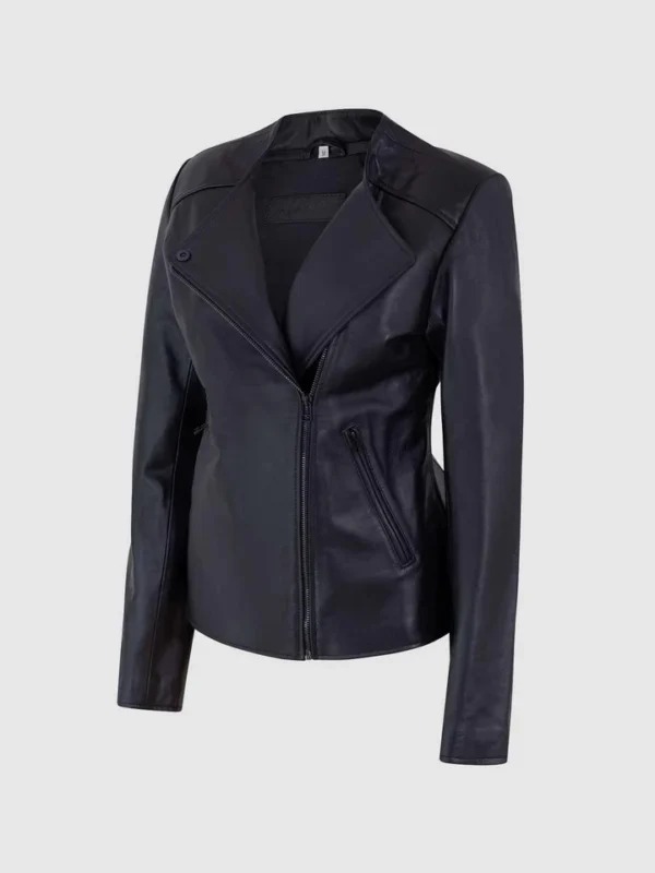 Buy Female Black Biker Leather Jacket