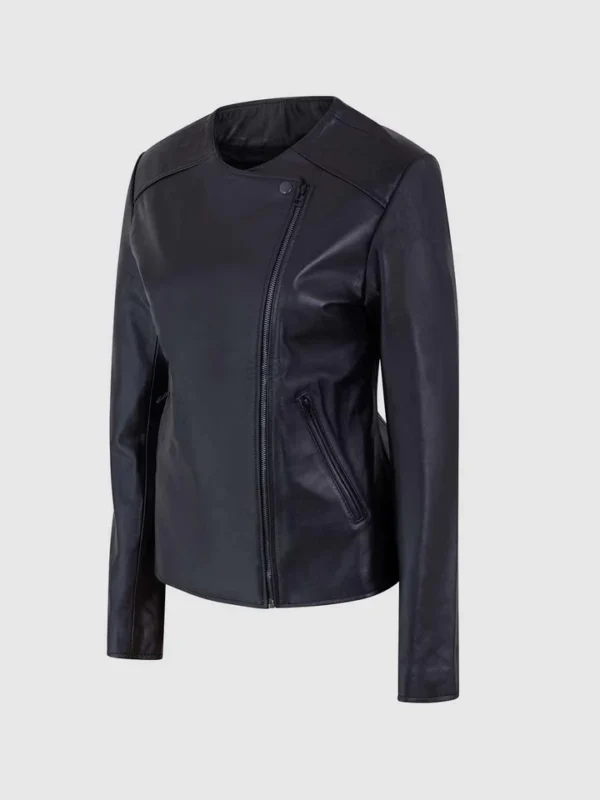 Stylish Female Biker Jacket for Women in Black