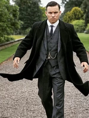 Peaky Blinders Finn Cole Black Coat for Men- The Jacket Place