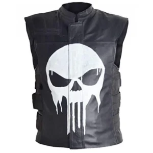 Buy Frank Castle The Punisher Black Leather Vest for Men