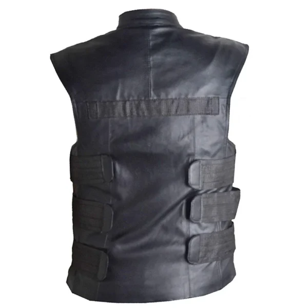 Frank Castle The Punisher Leather Vest Black