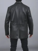 Genuine Mens Leather Black Blazer Formal Dinner Part and Wedding Coat - The Jacket Place