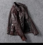Elevate Style in Vintage Brown Motorcycle Leather Jacket for Men - The Jacket Place