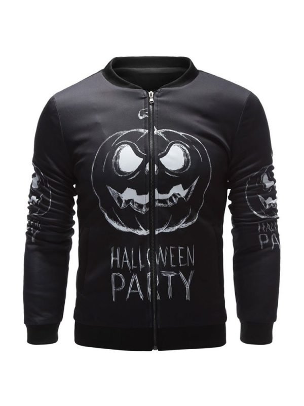 Elevate Style in Halloween Party Black Bomber Jacket