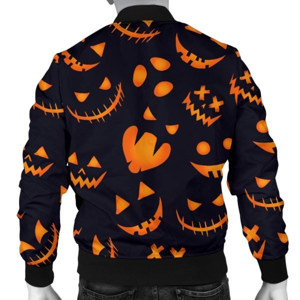 Classic Mens Halloween Pumpkins Pattern Jacket