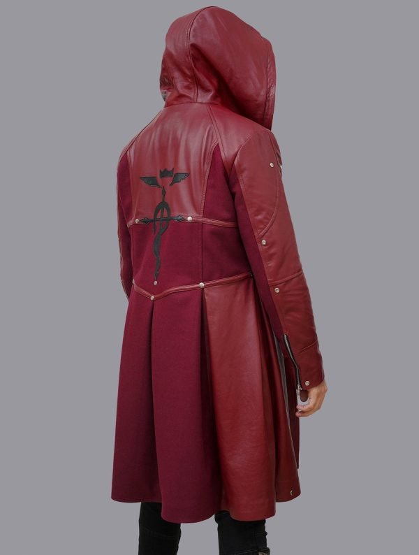 Classic Fullmetal Alchemist Halloween Cosplay Costume Leather Trench Coat - The Jacket Place
