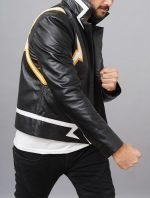 Handmade Denki Cosplay Leather Jacket Costume in Black - The Jacket Place