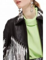 Buy Harley Quinn Birds of Prey Fringe Leather Jacket