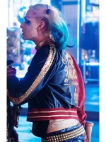 Suicide Squad Harley Quinn Jacket Red Blue Combo - The Jacket Place