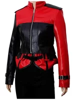 Red and Black Harley Quinn Injustice 2 Leather Jacket