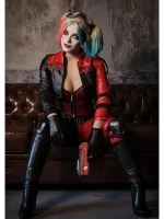 Womens Harley Quinn Injustice 2 Leather Jacket
