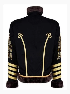 Buy Jimi Hendrix Shaerling Wool Jacket Black Golden Combo