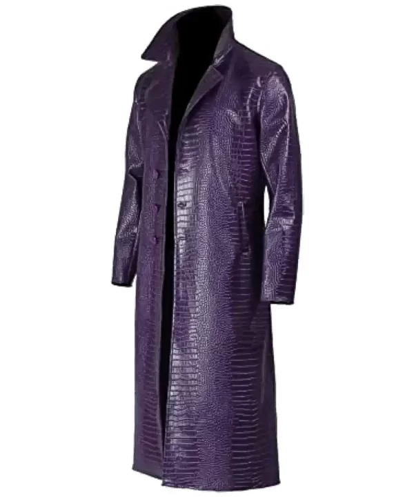 Buy Suicide Squad Joker Purple Leather Coat