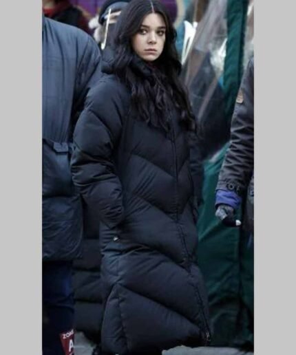 Buy Kate Bishop Hawkeye Puffer Long Coat Black