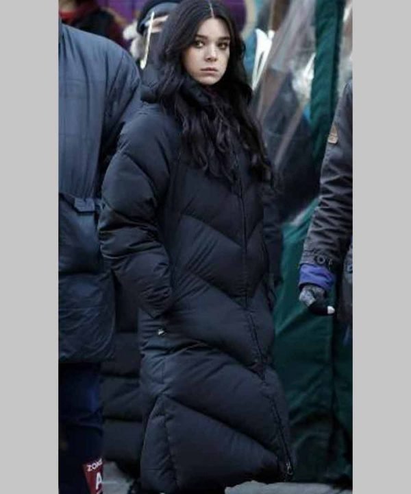 Buy Kate Bishop Hawkeye Puffer Long Coat Black