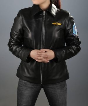 Buy Kelly McGillis Top Flight Leather Jacket - The Jacket Place