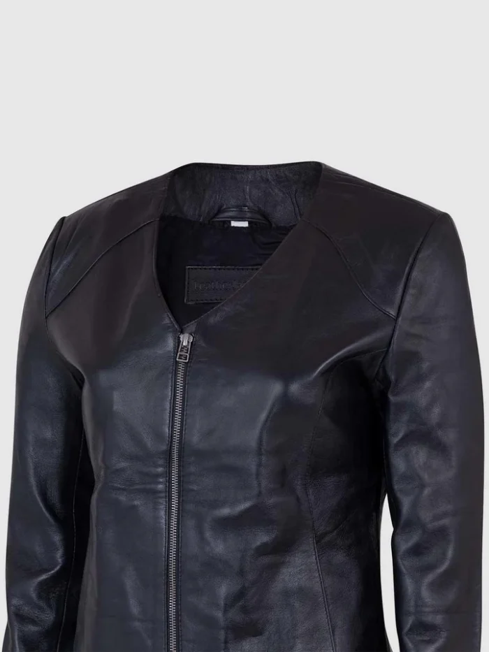 Female Leather Black Biker Jacket on Sale