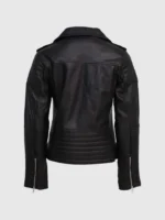 Buy Leather Padded Black Biker Jacket for Women