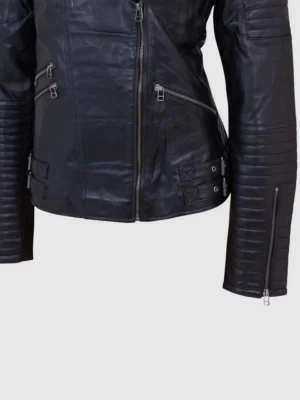 Women Leather Quilted Jacket on Sale