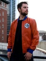 Stylish Dragon Orange Leather Jacket for Men - The Jacket Place