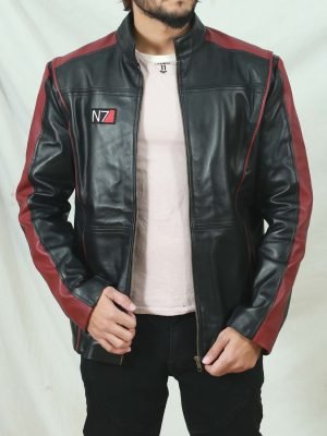 Buy Men's Mass Effect N7 Motorcycle Leather Jacket - The Jacket Place