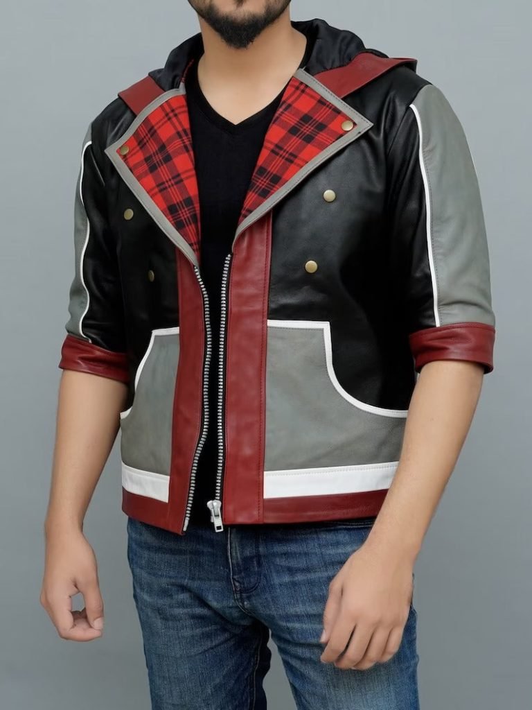 Buy Men’s Game Kingdom Hearts Sora Hooded Leather Jacket - The Jacket Place