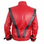 Michael Jackson Thriller Leather Jacket in Red - The Jacket Place