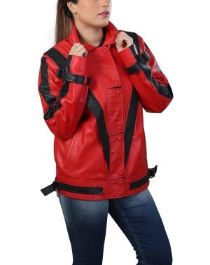 Buy Michael Jackson Thriller Leather Jacket Red - The Jacket Place