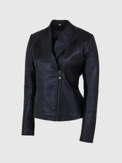 Motorbike Sheep Black Leather Jacket - The Jacket Place