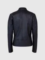 Motorbike Sheep Leather Women's Jacket Black - The Jacket Place