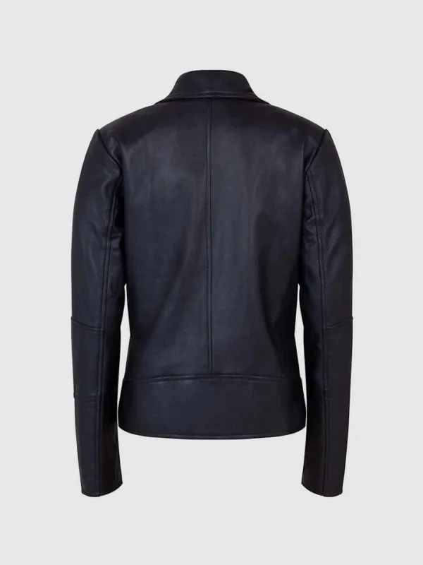 Motorbike Sheep Leather Women's Jacket Black - The Jacket Place