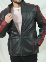 Men's Black Mass Effect N7 Motorcycle Leather Jacket - The Jacket Place