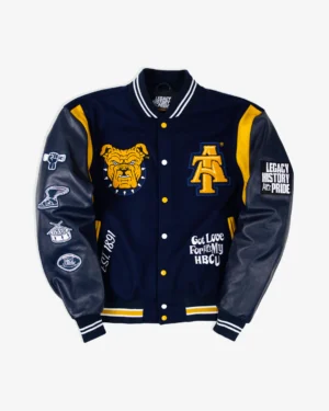 NC A&T Motto 3.0 Navy Blue Varsity Jacket