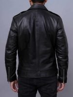 Negan Inspired Brando Motorcycle Leather Jacket Black For Men - The Jacket Place