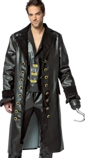 Buy Once Upon A Time Captain Hook Coat Black