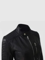 Quilted Cafe Racer Black Jacket