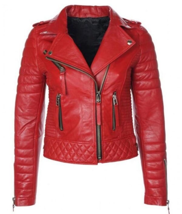Merry Chic Cheryl Cole Santa Red Leather Jacket