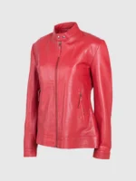 Red Leather Motorcycle Jacket