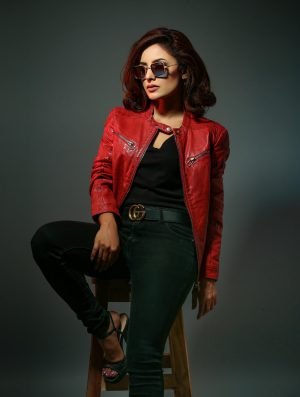 Women's Red Moto Leather Jacket