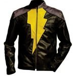 Shazam Billy Batson Black Leather Jacket for Men