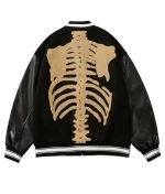 Classic Buy Skeleton Bones Patchwork Harajuku Leather jacket for Men