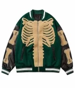 BUY Buy Skeleton Bones Harajuku jacket in Green